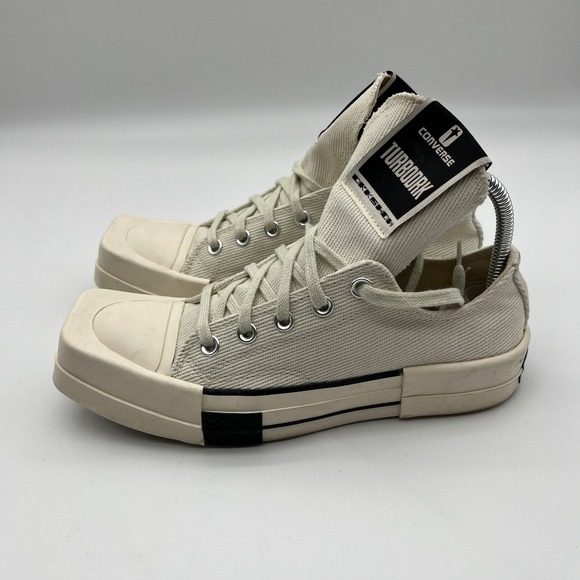 Converse x Rick Owens DRKSHDW TURBODRK Chuck 70 Low Lily White 172345C Mens 5W7 - Picture 4 of 11